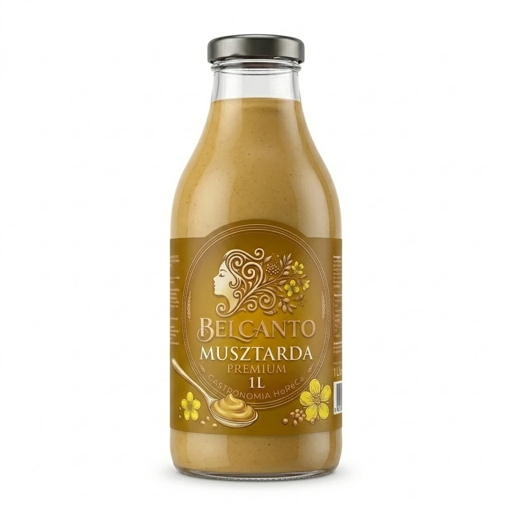 ChefMaster – Musztarda Sarepska Premium 1L | Słoik Szklany | Private Label